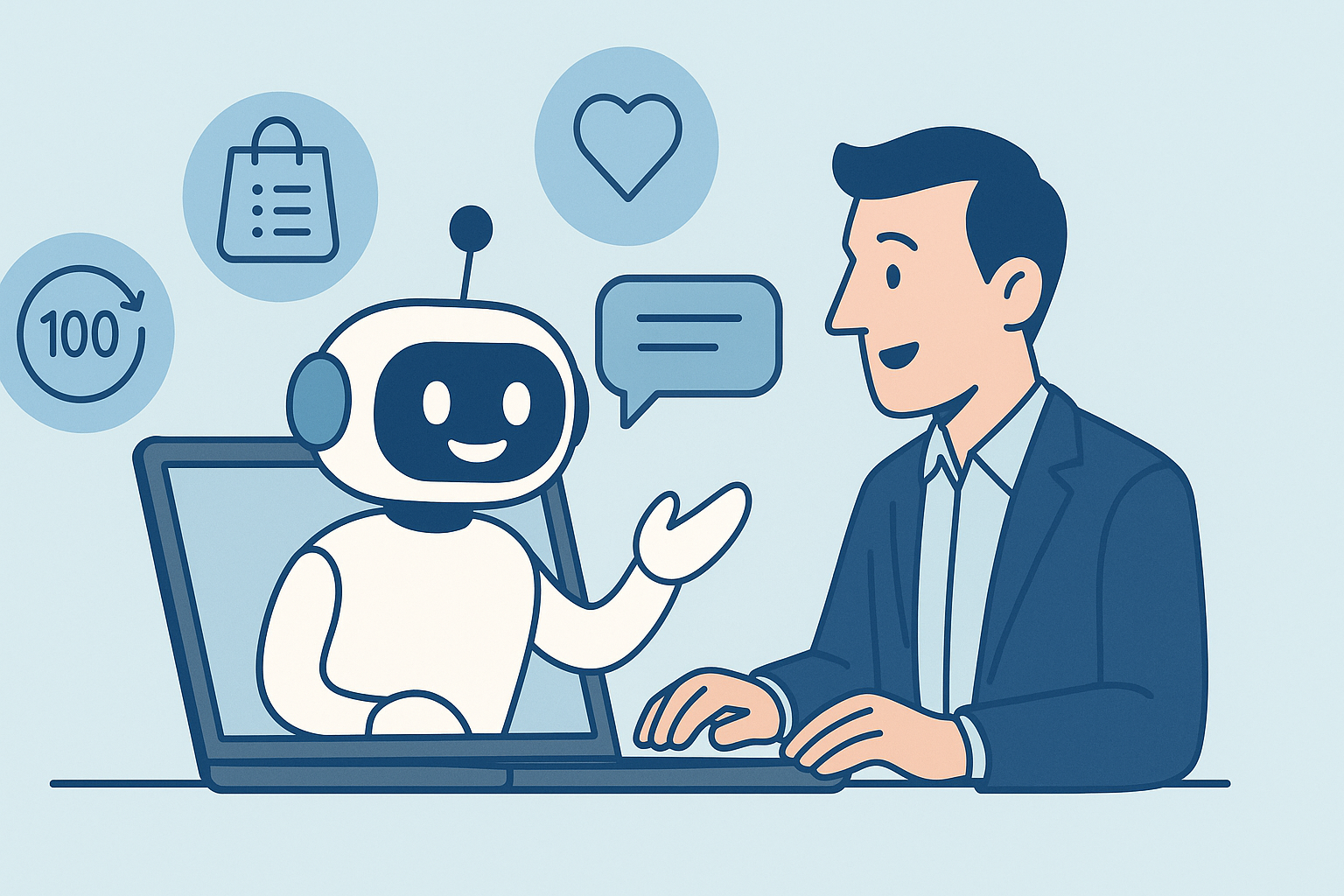 AI chatbot and virtual assistant for customer service