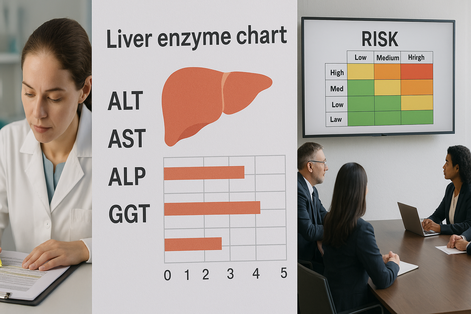 AI liver enzyme safety monitoring and risk impact assessment